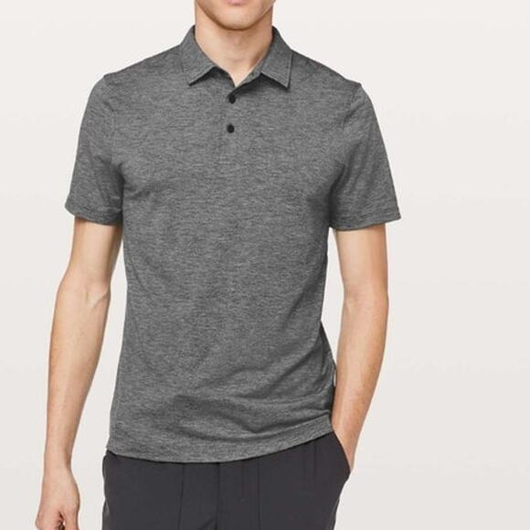 Lululemon Evolution Polo Heathered Black size M - Picture 1 of 9